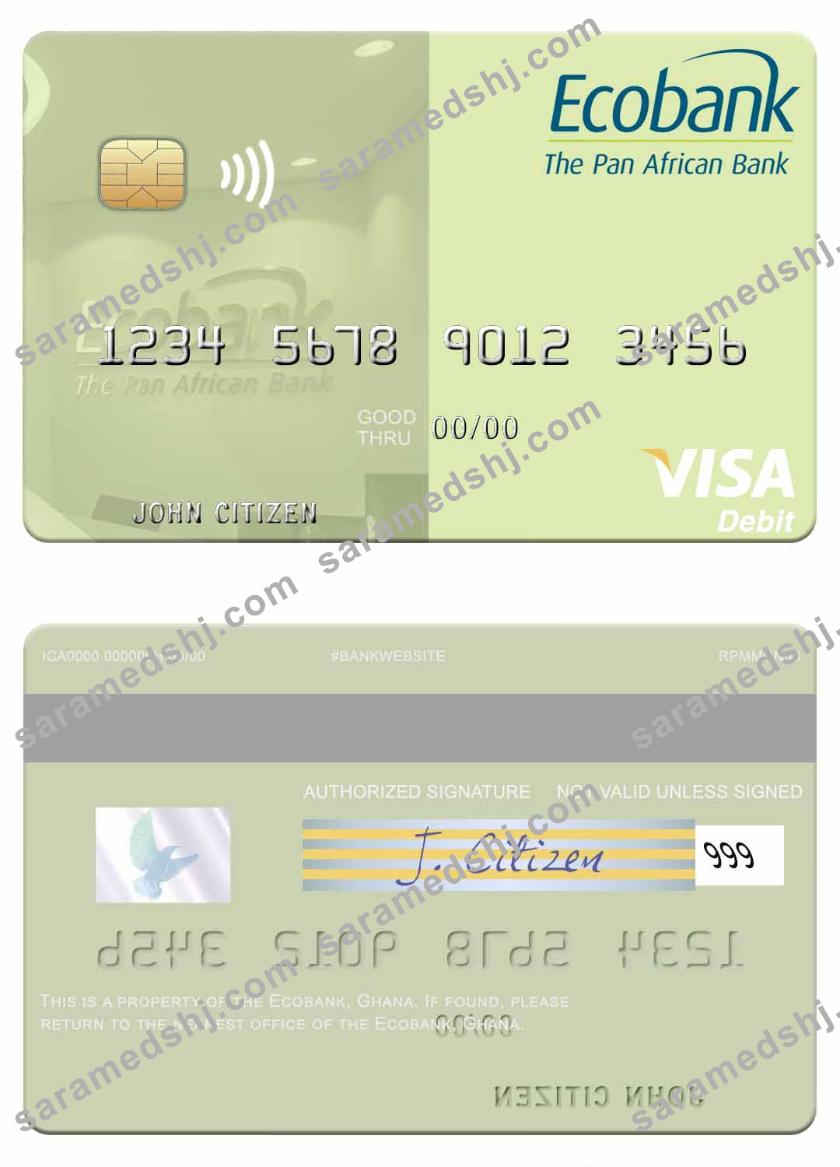Ghana Ecobank Ghana visa debit card